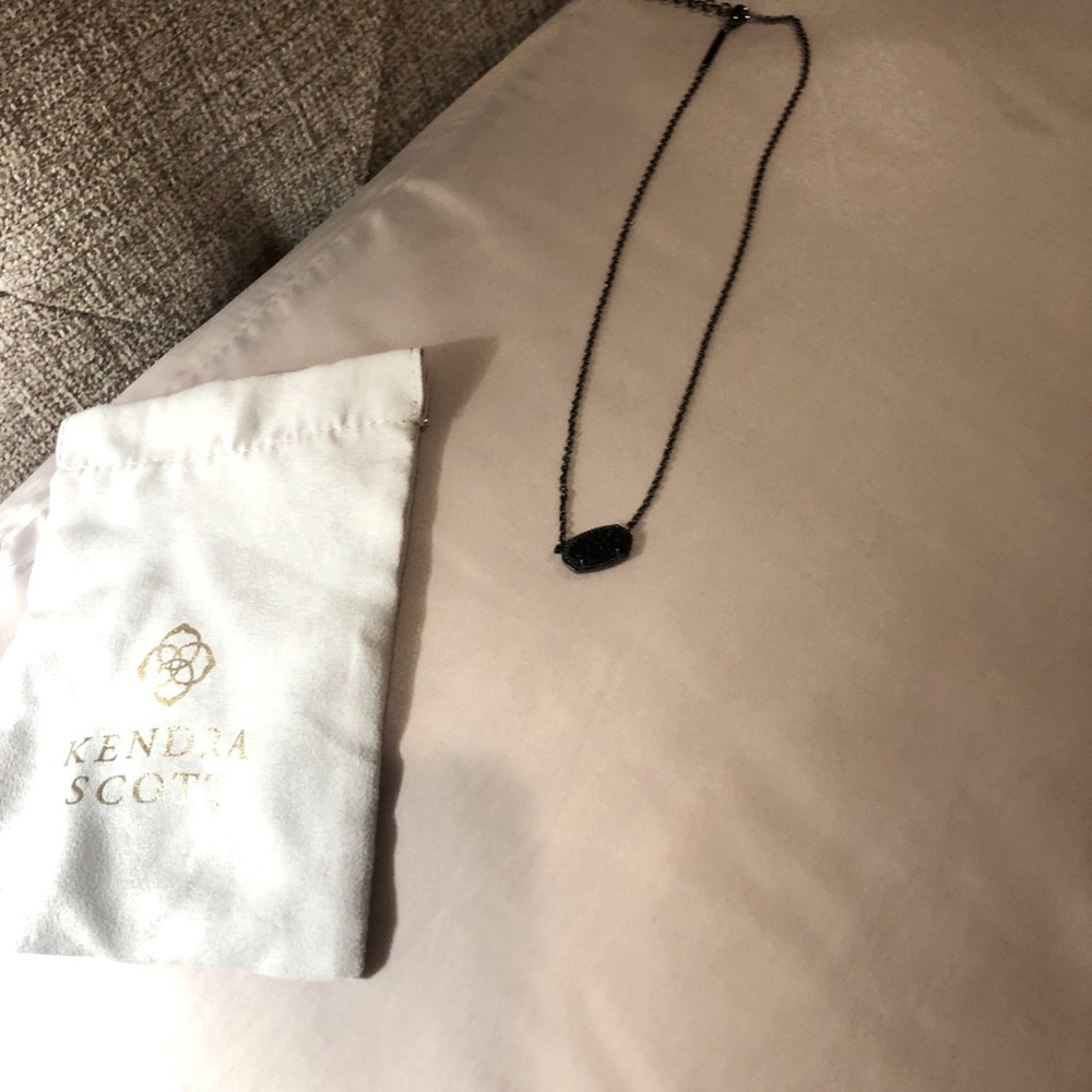 Kendra Scott Black Drusy necklace